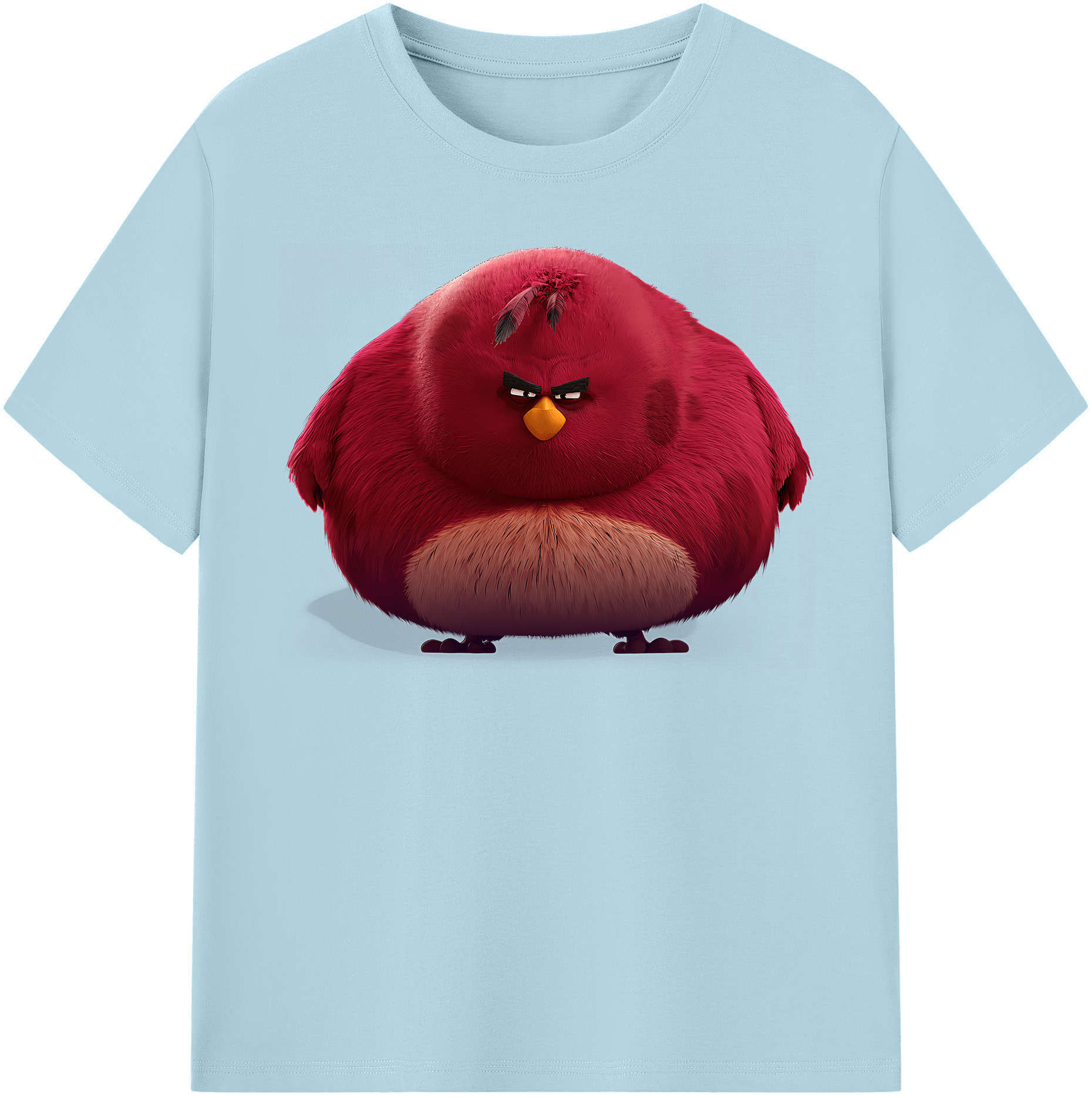 （画像用） Angry Birds アングリーバード 綿100％半袖Tシャツ（フロントプリント）